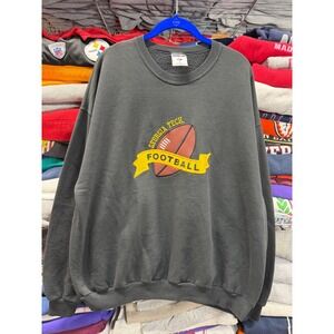 Vintage Jerzees Georgia Tech Football Sweatshirt Mens XL Charcoal Grey Crewneck